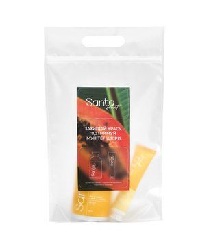 Подарунковий набір Santa Fruit Papaya у zip-пакеті: гель для душу 350 мл + крем для рук 35 мл АB0054 фото