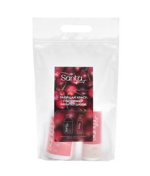 Подарунковий набір Santa Fruit Cherry у zip-пакеті: гель для душу 350 мл + крем для рук 150 мл А0057 фото